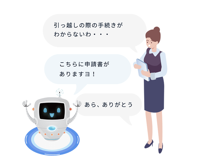 申請書やマニュアルを案内し、自己解決の文化を醸成