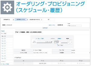 オーダリング/プロビジョニング（スケジュール・履歴）