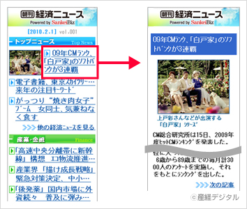 「朝刊経済ニュース」 イメージ画像