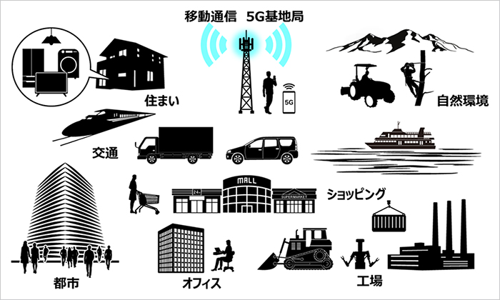 5Gの通信の普及