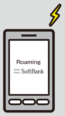 1． 로밍처를 “SoftBank”로 설정