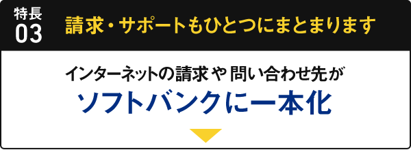 特長03 請求・サポートもひとつにまとまります