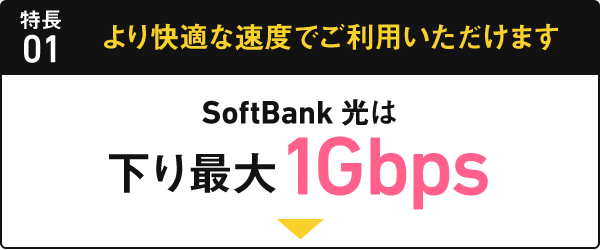特長01 より快適な速度でご利用いただけます