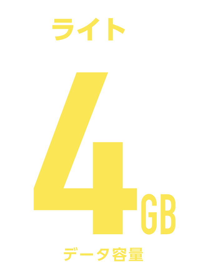 とにかくおトクなライト 4GBデータ容量
