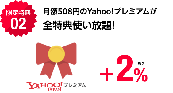月額508円のyahooプレミアムが全特典使い放題！