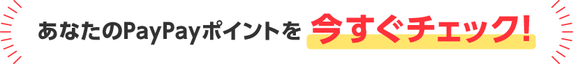 あなたのPayPayポイントを今すぐチェック！